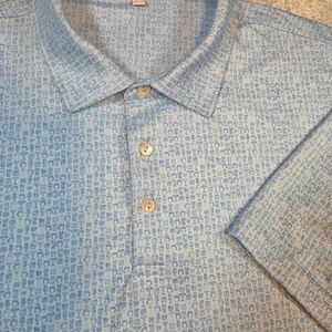 Peter Millar Light Blue Geometric Shirt